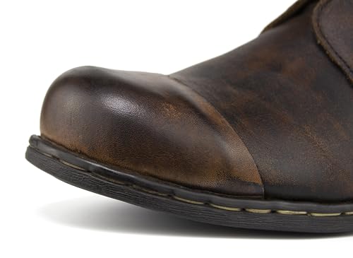 Chukka Boots Mens, Casual Leather Motorcycle Combat Boots,Dress Lace-Up Ankle Shoe, Fashion Cap Toe Boots for Men,6026-1 5