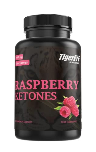 100% Pure Raspberry Ketones â ISO 17025 Lab Certified - Zero Artificial Ingredients or Fillers, Extra Strength, Gluten-Free, 60 Vegetarian Capsules - Made in USA - Tigereye Nutraceuticals