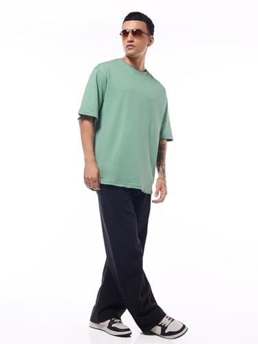Image of Bewakoof Men's Solid Oversized Fit T-Shirt