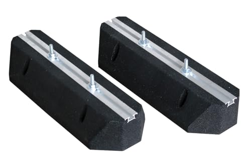Dämpfungssockel Set 2x 400 mm für Klimaanlagen Bodenkonsole für Wärmepumpen | 2 Stück Antivibrationsfüße | Montagesockel | Gummi Aufstellblocke | für Klimaanlage | für Klimagerät | Schwingungsdämpfer