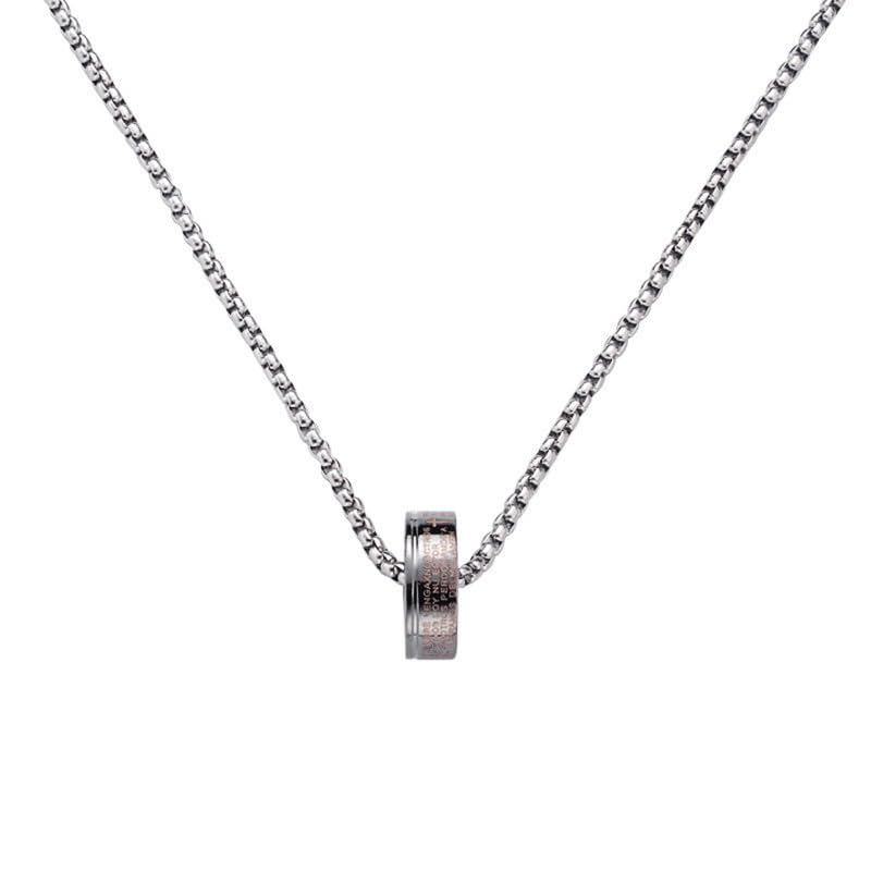 Anti Tarnish Stainless Steel Promise Ring Locket Neck Chain for Men | Stylish Pendant Necklace | Jewellery Accessories for Boys | Minimal Jewelry | Gifts for Boyfriend & Husband