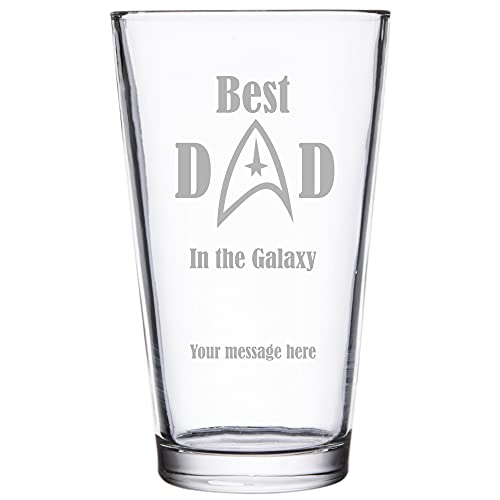 Star Trek Verre à bière personnalisé Inscription Best Dad in the Galaxie Cover