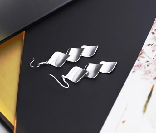 925 Sterling Silver Hooks Small Dangle Drop Earrings for Women Light Weight Tricolor Subtlety Small Fashion Dainty Perfect Jewelry for Gifts hypoallergenic Elegant Classical3