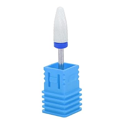 Jeanoko Nail Drill Bit Corn-Head-Shape Electric Grinding Machine Accessories Lightweight Electric Grinder Parts Portable Ceramic Grinding Head(Medium frosted M blue box)