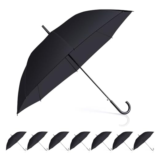 Best mini auto open close umbrella 8 Pack Wedding Umbrellas - Black