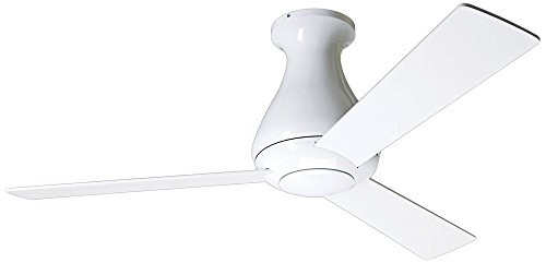 42' Modern Fan Altus Gloss White Hugger Ceiling Fan