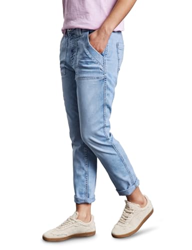 STREET ONE Damen A378539 Jeans im Cargo-Look, Ultra Bleach Random Washed, 32W x 28L