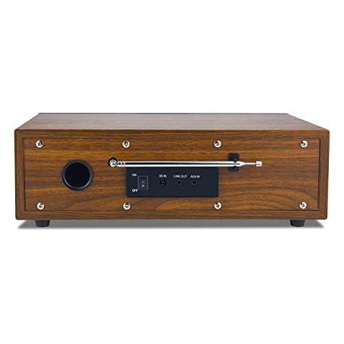 Image of Ocean Digital WR-800 FM Wi-Fi Internet Radio Stereo Speakers Micro SD Line Out Aux in 30,000+ Stations Stress Relief Relaxation Sleep Aid 2.8 inch Color Display Wooden Casing Black