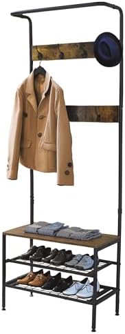Amig - Perchero de pie con Zapatero Lukïen - Mueble recibidor con...