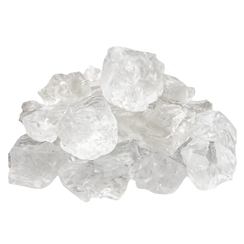 Image of Amazing Gemstone 2 Pieces Premium Grade Clear Quartz Raw Crystals and Healing Stones, Natural Rocks for Tumbling and DIY Raw Stones and Crystals