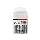 Protorq Square 2 Screwdriver bits,2 inch,15 pieces ,with Storage Case