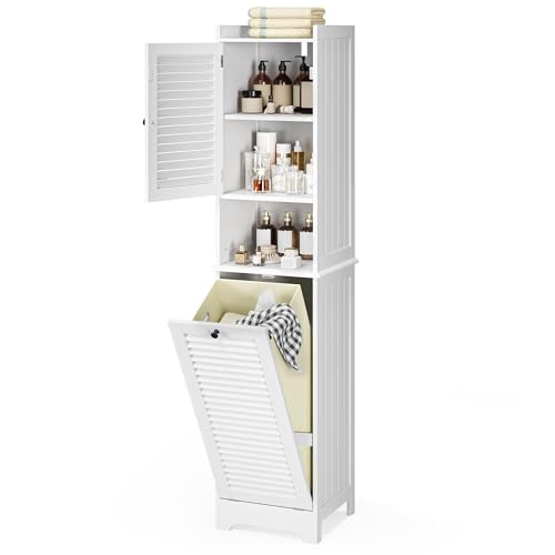 Xbro Badezimmerschrank mit Wäschekombi und Verstellbarem Stauraum –...