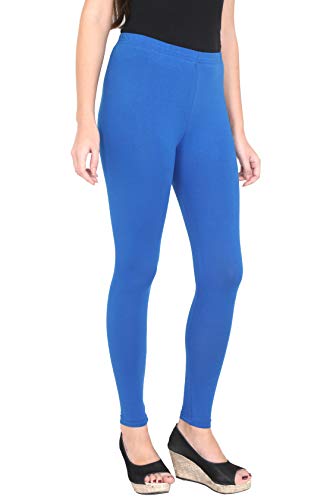 Image of Women's Cotton Lycra Ankle Length Leggings | Soft & Stretchable Everyday Wear