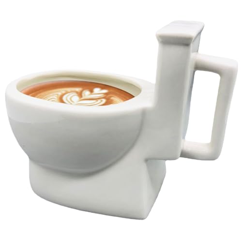 Opiniones de Tazas para inodoro los preferidos por los clientes. 47 Taza de inodoro de cerámica, taza de caca de 12 onzas, taza de inodoro novedosa, taza de café, taza de bebida con caca oculta en el interior, regalo de mordaza para broma, día...