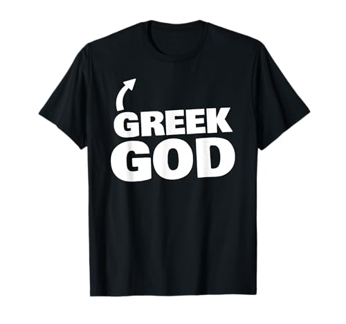 Greek God Arrow Up Funny Statement Confidence Design T-Shirt
