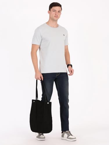 Image of Macroman M-Series Smartz Basics Half Sleeve Round Neck Stretch T-Shirt for Men, Cotton Blend (Pack of 1)