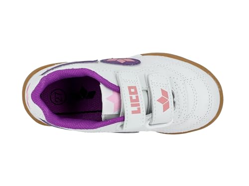 Lico Bernie V Unisex Kinder Multisport Indoor Schuhe, Weiß/ Lila/ Rosa, 31 EU