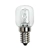 Ovenlamp E14 25 W, ovenlicht, kleine schroefvoet E14 basis, 25 W, halogeenlamp, 2750 K, 250 lumen, bestendig tot 500 °C, licht voor oven/magnetron/koelkast