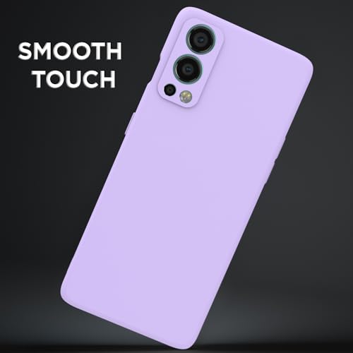 Image of Outlouders Back Cover for Oneplus Nord 2 5G | Camera Protection | Durable Soft Matte Silicone Bumper Case (Purple)