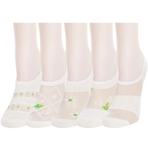 Image of Benefeet Sox Sheer No Show Socks Women Girls Cute Thin Mesh Low Cut Liner Socks for Loafers Boat Shoes