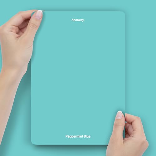 Hemway Peppermint Blue Peel & Stick Sample Chalk Based Furniture Paint | A5 Accurate Colour Swatch, Mess-Free Alternative to Paint Tester Pots, Easy To Use, Eco-friendly, Interior Furniture