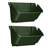 プランター 植木鉢 野菜栽培 観葉植物 多肉植物 壁掛け 積み重ね可能 2個セット ガーデン 花台 鉢植え 穴付き 家庭菜園 植物育成 花栽培 おしゃれ 室内 屋外 通気性 省スペース 設置簡単 多機能 室内 飾り loyfreeyo (濃い緑色 A)