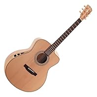 Premium construction with solid spruce top and maple body Maple neck and rosewood fretboard provides ultra-comfortable feel Grand auditorium body size offers enhanced comfort and tonal balance Equipped with D'Addario EXP-16 strings for vibrant sound ...