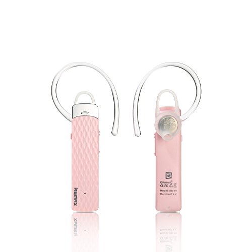 REMAX RB-T9 Wireless Bluetooth Earphone HD Voice Metal Texture Lossless Audio Coding Intelligent Noise Reduction 100 mAh Battery Capacity 8g Net Weight Bluetooth 4.1 (Pink)