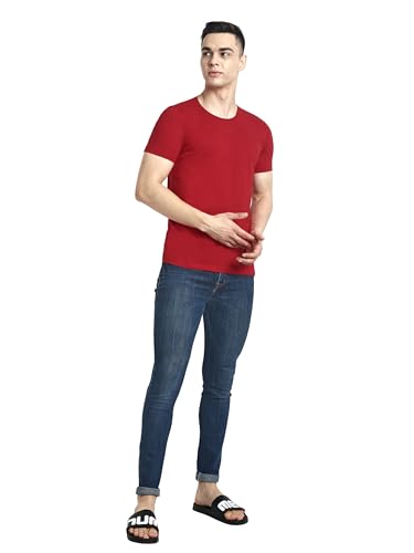 Image of hummel Cam Men's Cotton Round Neck Half Sleeve T-Shirt