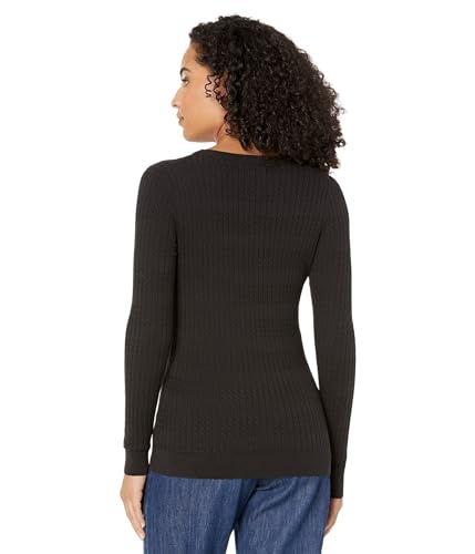 Tommy Hilfiger Women's Adaptive Cable Crewneck Sweater With Wide Neck Opening2