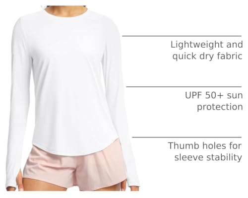 Image of Soothfeel Lightweight Long Sleeve Workout Tops for Women Gym Running Shirts | Quick Dry, Breathable, Moisture Wicking, UPF 50+ Sun Protection, Athletic Shirts for Running, Gym, Exercise, Yoga, Hiking