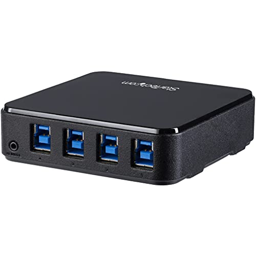 Switch USB 3.0 StarTech.com avec 4 ports d'entrée et 4 sorties alimenté par bus