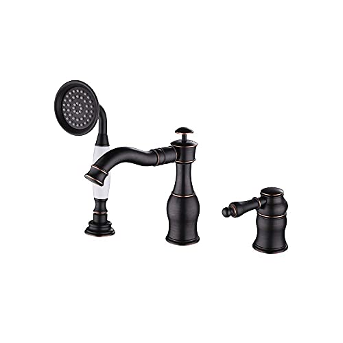 Robinet de lavabo fendu en cuivre rétro anti-calcaire double poignée