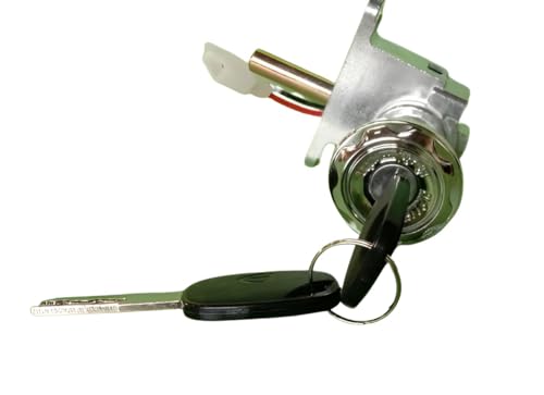 Image of Electric Vehicle Ignition Switch and Lock Set, 2-Wire 2-Pin,27mm with Steering Lock and Seat Lock Provision