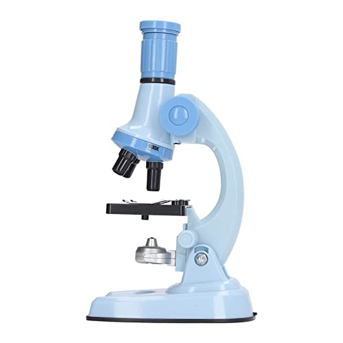 キッズ顕微鏡、屋外用顕微鏡おもちゃインタラクション教育用LEDライト (青)