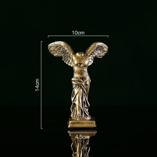 Sculpture déesse Victoire dorée objet décoration résine pour statuette maison et bureau