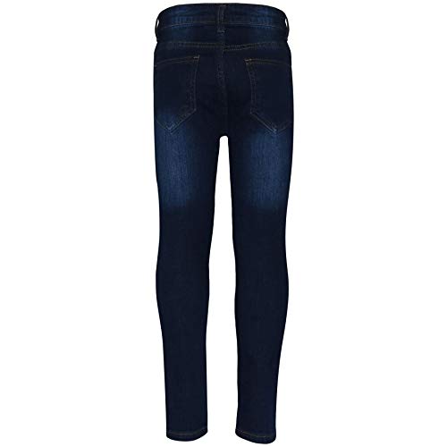 Boys Stretchy Jeans Kids Ripped Dark Blue Denim Skinny Pants Trousers 5-13 Years3