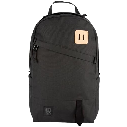 Image of Topo Designs Daypack Classic Backpack - Daily Carry Pack Designed in Denver, Functional Travel Bag, Recycled Nylon, 2 Padded Laptop Sleeves, 21L (Black /Black /Black)