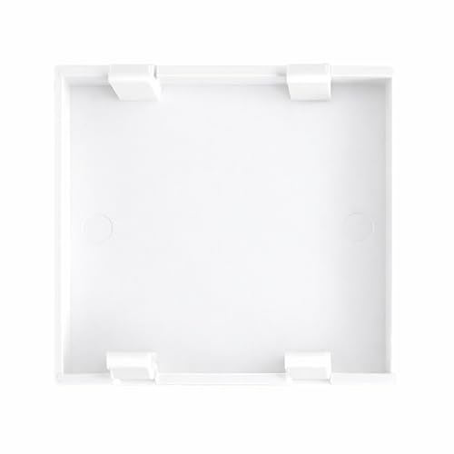 Image of MX Blank Dummy Cover Plate, 1 Module 45x45 mm Modular Socket Faceplate, White Wall Cover, Pack of 2 for Electrical and AV Installations