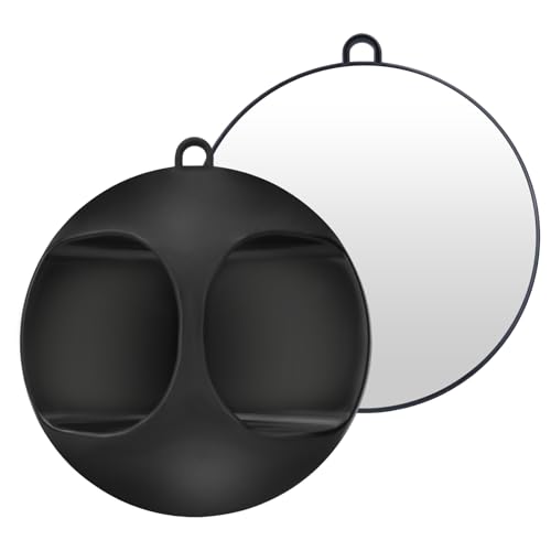 Espejo de Peluquería Redondo, Espejo Barbero Ligero de Mano Redondo, Espejo de Mano de Salón, Espejo de Mano Profesional, Hairdressing Salon Round Mirror para Peluquería, Belleza, Barbería, Salón