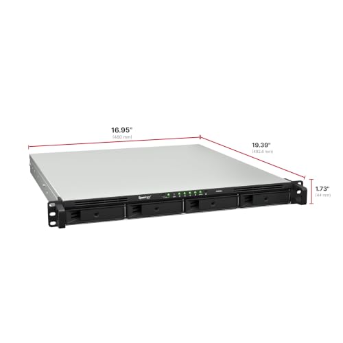 Image of Synology RackStation RS826+ 4-Bay 1U Rackmount NAS Server (Diskless)