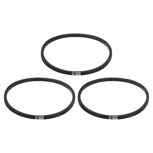 uxcell 3 Pcs 3L205 Classic Wrapped Rubber V-Belt, 20.5"(521mm) Outside Circumference, 3L Profile V Belt 3/8" Width 7/32" Height