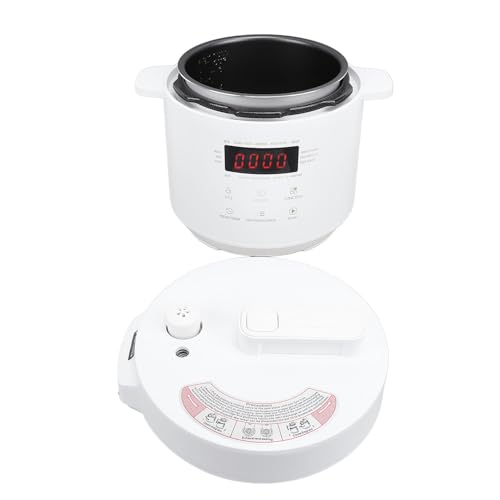 3 Liter Mini Elektro Schnellkochtopf Slow Cooker, Multikocher mit Reis Joghurt und Bratfunktion, Digitales Küchengerät für die Hausmannskost, Inklusive Dampfgarer und Warmhaltefunk