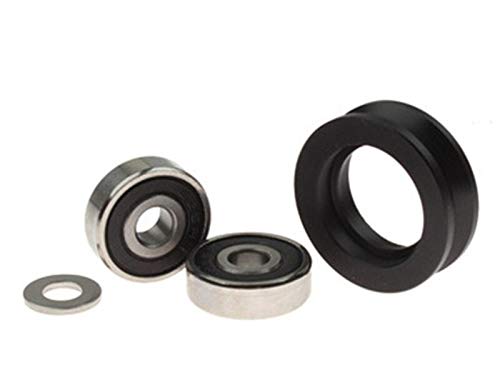 Lysee 3D Printer Parts & Accessories - 10pcs Dual Bearing V-Wheel Kit Double Bearing Delrin V Wheel 5mm bore Reprap 3D Printer CNC Part