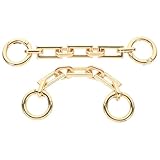 SUPVOX Extensor para Correa de Bolso 2 Piezas, Cadena de Aleación Dorada para Bolso de Mano, Accesorio para Adaptar Asas y Facilitar Uso en Oficina y Salidas