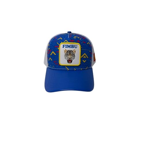 Casquette Design Contemporain, Style Casual Sport,FIMBU, RDC, Congo, Les Léopards, Bleu,Blanc, et Rouge. Patch Léopard, Style Supporter, Can, Coupe du Monde