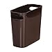 mDesign Plastic Small Trash Can, 1.5 Gallon/5.7-Liter Wastebasket, Narrow Garbage Bin with Handles for Bathroom, Laundry, Home Office - Holds Waste, Recycling, 10