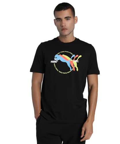 T-shirt court PUMA noir homme pour le sport et le quotidien