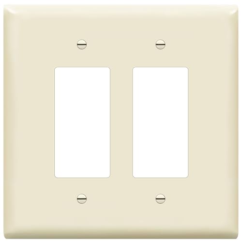 Image of ENERLITES 2-Gang Oversize Decorator Switch Outlet Wall Plate Cover, 1 Pack