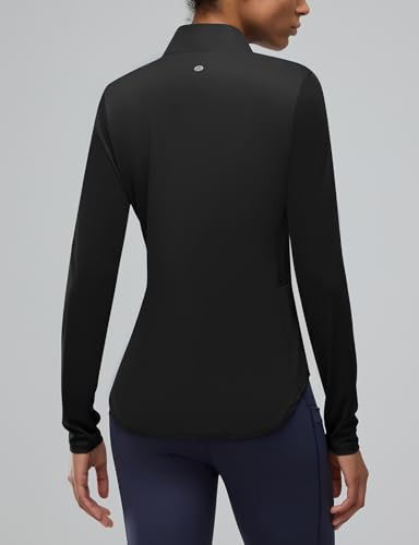 Women's 1/4 Zip Shirts with Zip Pockets UPF 50+ Sun Protection Pullover Long Sleeve Quick Dry Swim Shirt2